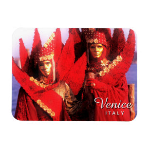 Magnet Flexible Costumes rouges de carnaval - Venise, Italie