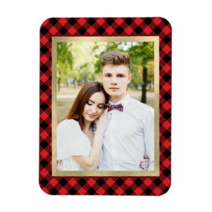 Magnet Flexible Cosy Plaid   Photos plaquées de buffle rouge et no