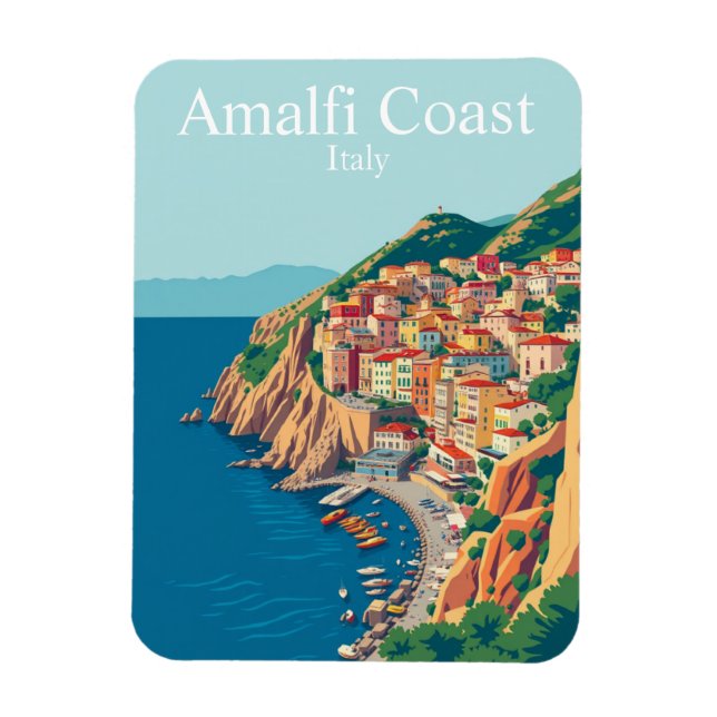 Magnet Flexible Côte d'Amalfi, Italie Voyage Méditerranée (Vertical)