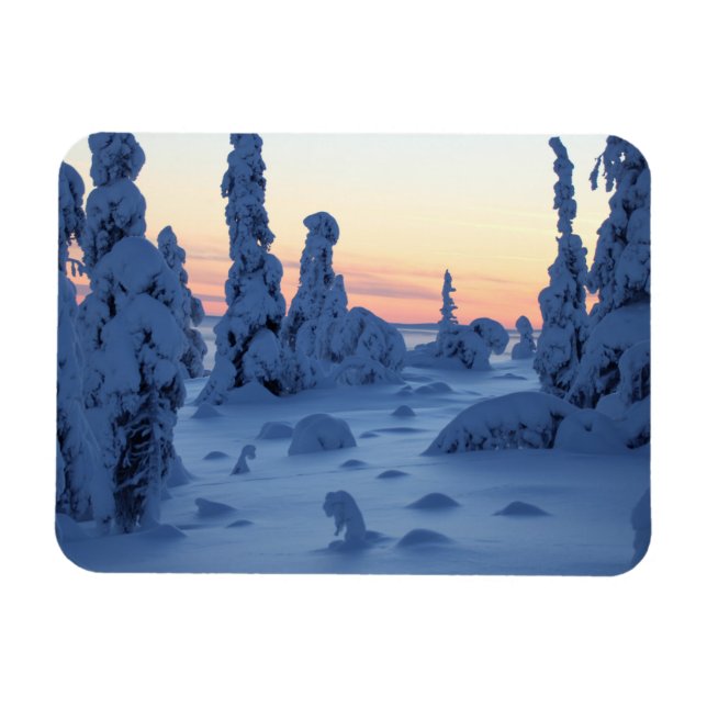 Magnet Flexible Couché de soleil en Laponie (Horizontal)