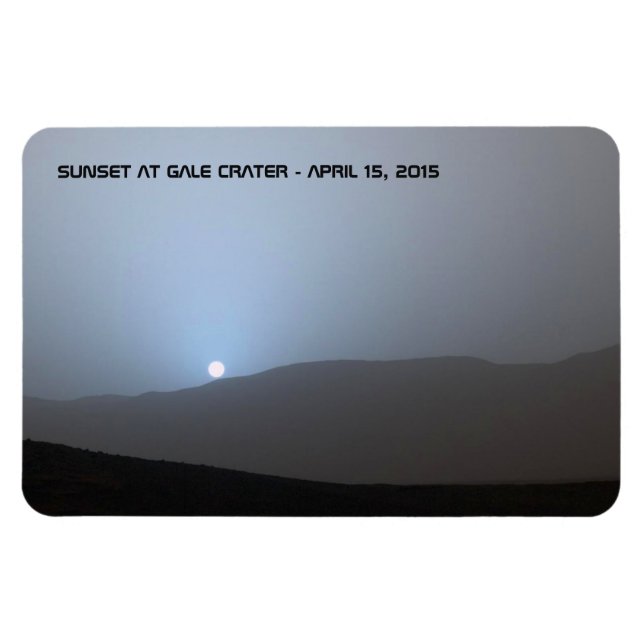 Magnet Flexible Coucher de soleil bleu martien (Horizontal)