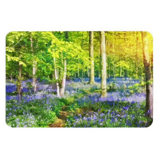 Magnet Flexible Coucher de soleil dans une forêt bleue