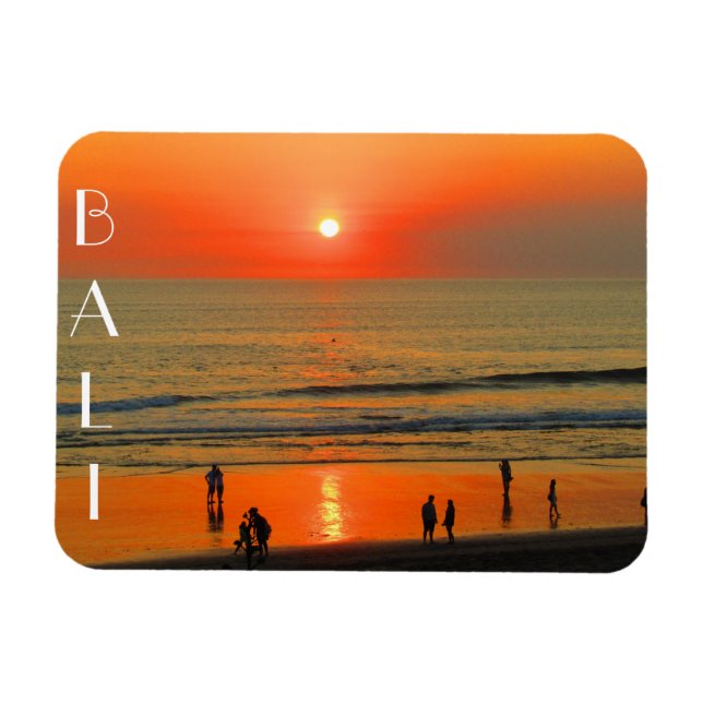 Magnet Flexible coucher de soleil de bali séminyak (Horizontal)