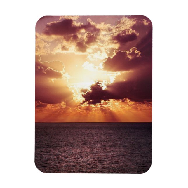 Magnet Flexible Coucher de soleil nuageux au-dessus de l'horizon m (Vertical)