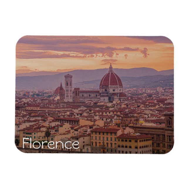 Magnet Flexible Coucher de soleil sur Florence, Italie (Horizontal)