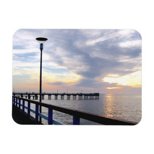 Magnet Flexible Coucher de soleil sur la jetée de Palanga, LITUANI