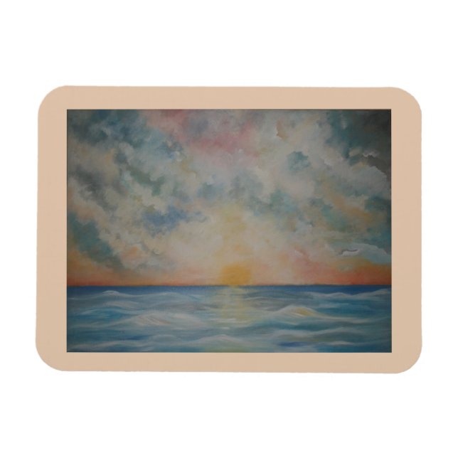 Magnet Flexible Coucher de soleil sur l'aimant Ocean Kitchen (Horizontal)