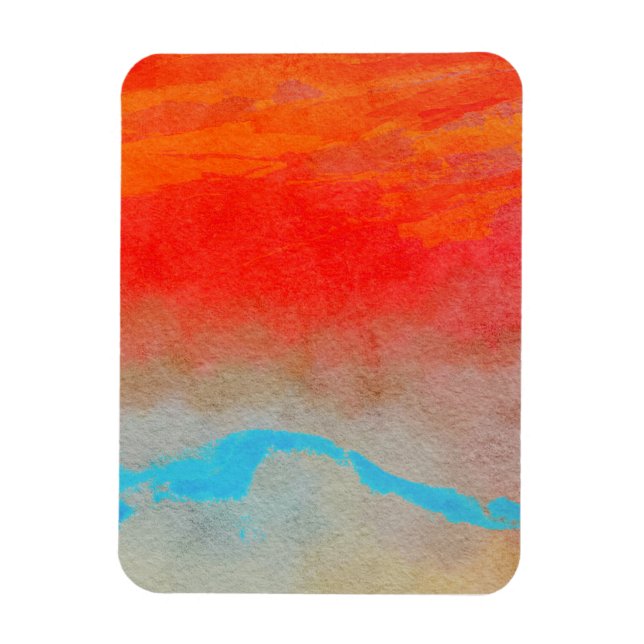 Magnet Flexible Coucher de soleil sur l'océan Abstrait (Vertical)