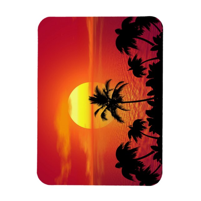 Magnet Flexible Coucher de soleil tropical (Vertical)