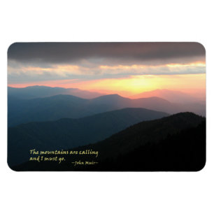 Magnet Flexible Coucher du soleil dans les Smokies : Mtns appellen