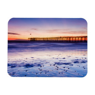 Magnet Flexible Coucher Du Soleil Sur La Quai De Ventura Et La Pla