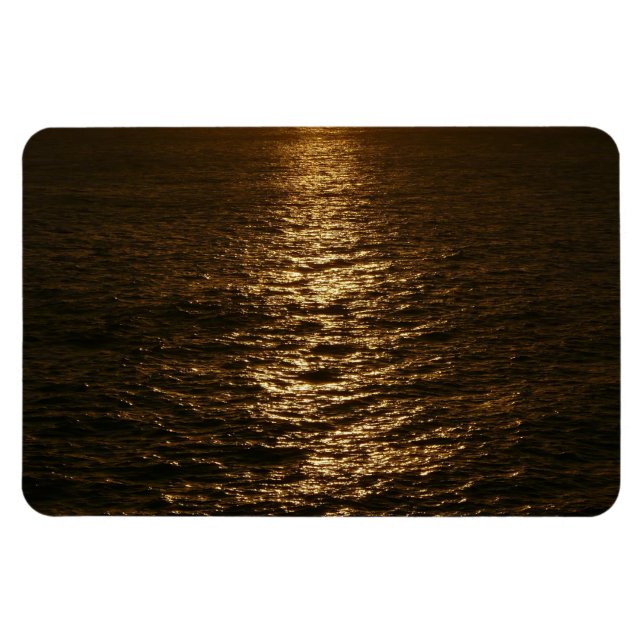 Magnet Flexible Coucher du soleil sur l'eau Photographie de l'océa (Horizontal)