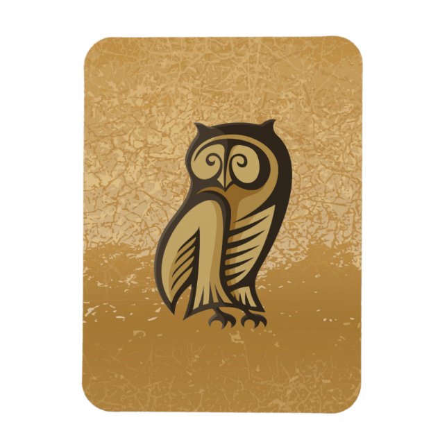 Magnet Flexible Couleur du symbole du hibou (Vertical)
