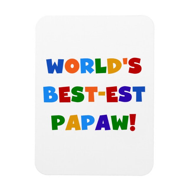 Magnet Flexible Couleurs vives Meilleures t-shirts et cadeaux Papa (Vertical)