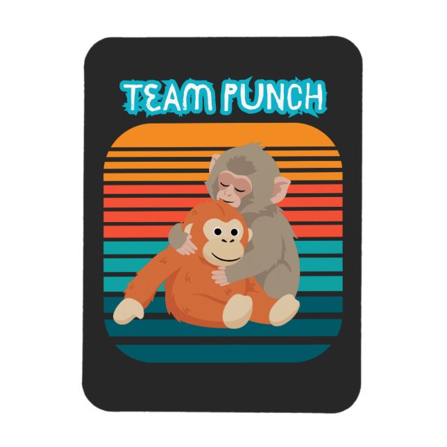 Magnet Flexible coup de poing de bébé singe (Vertical)