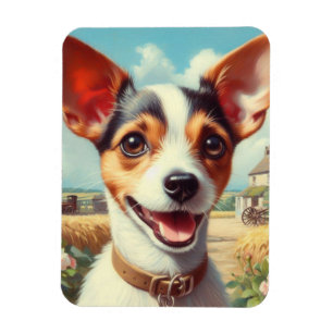 Magnet Flexible Coupe Toy Fox Terrier Peinture