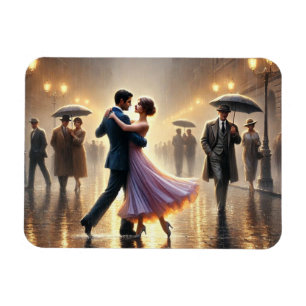 Magnet Flexible Couple dansant sous la pluie