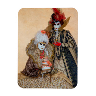 Magnet Flexible Couple en costume de Carnaval, Venise