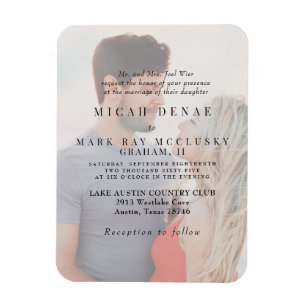 Magnet Flexible Couple Faire-part de mariage de superposition phot