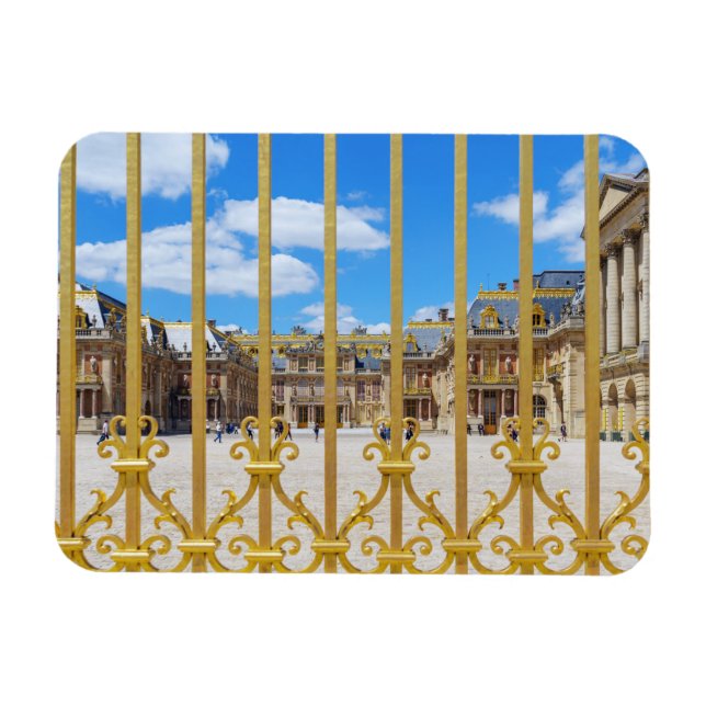 Magnet Flexible Cour du château de Versailles par la porte (Horizontal)