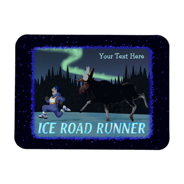 Magnet Flexible Coureur de route sur glace (Horizontal)