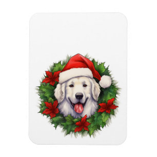 Magnet Flexible Couronne de Noël Kuvasz