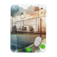 Court de tennis et raquette