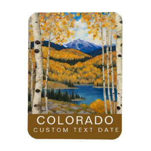 Magnet Flexible Coutume Colorado Aspens Mountains Automne