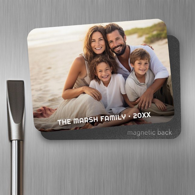 Magnet Flexible Couverture complète de 1 photo simple - Recouvreme (Personalized fridge magnet - add photos and custom text)