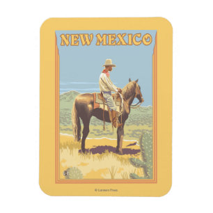 Magnet Flexible Cowboy (Vue latérale)Nouveau-Mexique