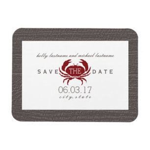 Magnet Flexible Crabe rustique Enregistrer l'aimant Date