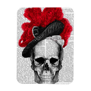 Magnet Flexible Crâne avec Casquette rouge