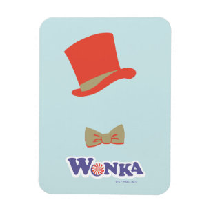 Magnet Flexible Cravate Wonka Top Hat & Bow