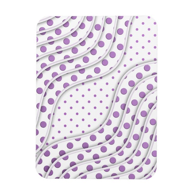 Magnet Flexible Création amusante à pois violets (Vertical)