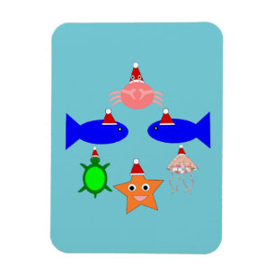 Magnet Flexible Créatures de la mer de Noël