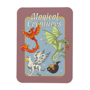 Magnet Flexible Créatures Magiques Graphisme Vintage