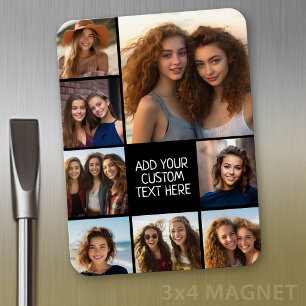 Magnet Flexible Créer un collage photo personnalisé avec 8 photos