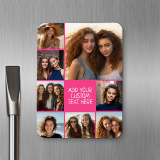 Magnet Flexible Créer un collage photo personnalisé avec 8 photos