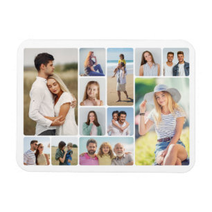 Magnet Flexible Créez vos propres angles ronds 12 Photo Collage