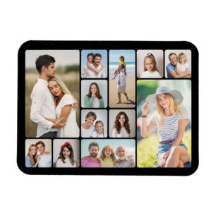 Magnet Flexible Créez vos propres angles ronds 12 Photo Collage