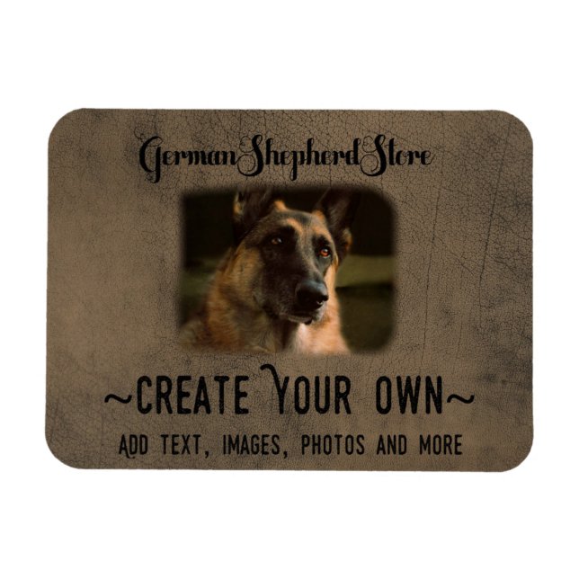 Magnet Flexible Créez votre propre aimant berger allemand (Horizontal)