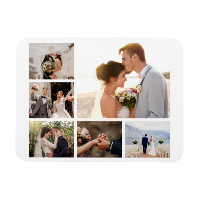 Magnet Flexible Créez votre propre collection photo de 6 personnes (Horizontal)