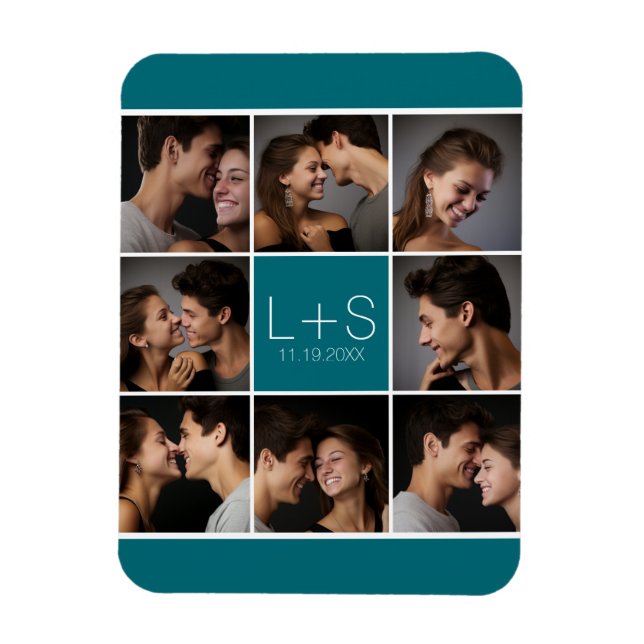 Magnet Flexible Créez votre propre collection photo Mariage Monogr (Vertical)