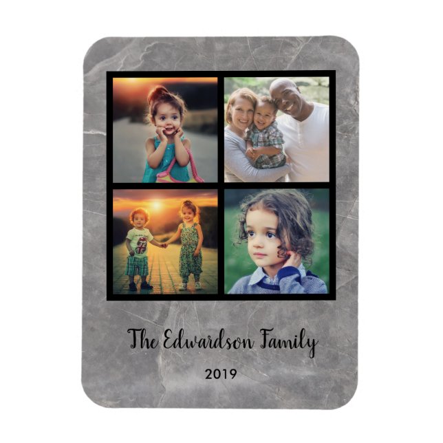 Magnet Flexible Créez votre propre collier photo de famille en pie (Vertical)