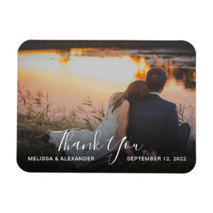 Magnet Flexible Créez votre propre mariage merci photo