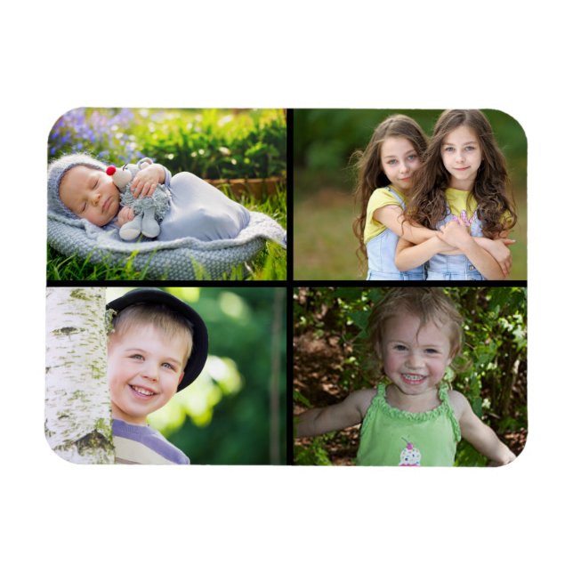 Magnet Flexible Créez votre propre photo personnalisée de famille  (Horizontal)