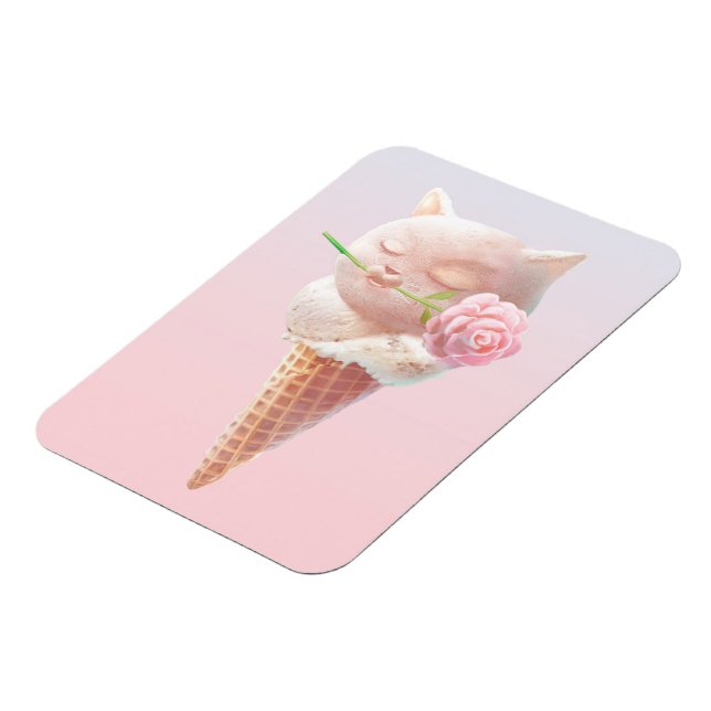 Magnet Flexible Crème de glace Kitty - Rosy & Dreamy (Côté Gauche)