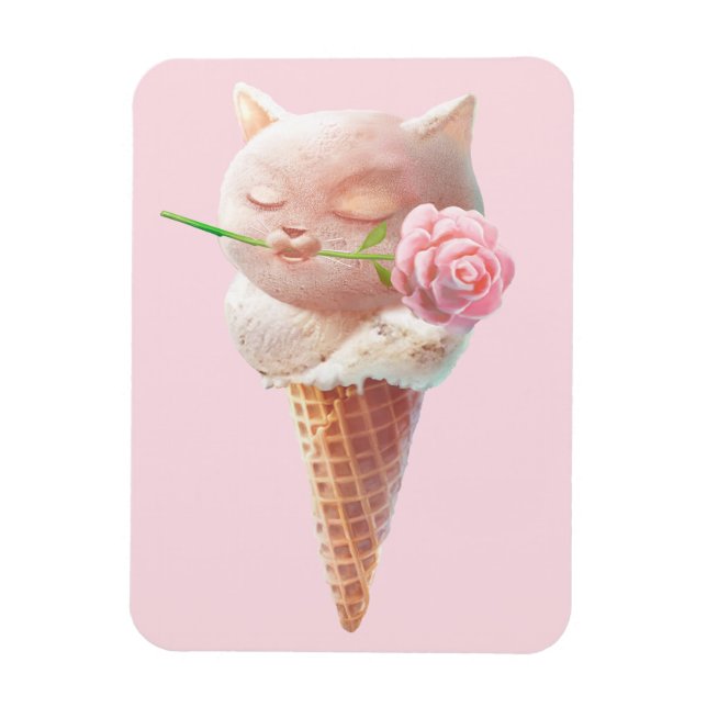 Magnet Flexible Crème de glace Kitty - Rosy & Dreamy (Vertical)