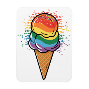 Magnet Flexible Crème glacée Rainbow LGBTQ+ Pride