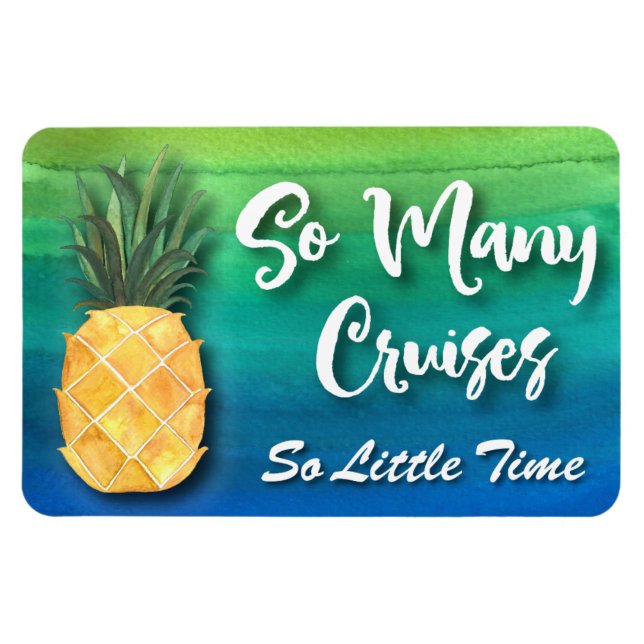 Magnet Flexible Croisière Bateau Ananas Drôle Tant De Croisières (Horizontal)